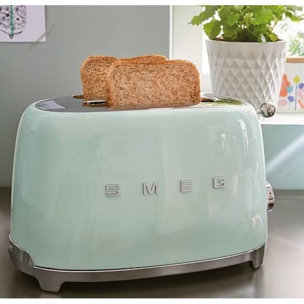 SMEG 2 Slice Toaster Pastel Green Retro Style Brand New With Box